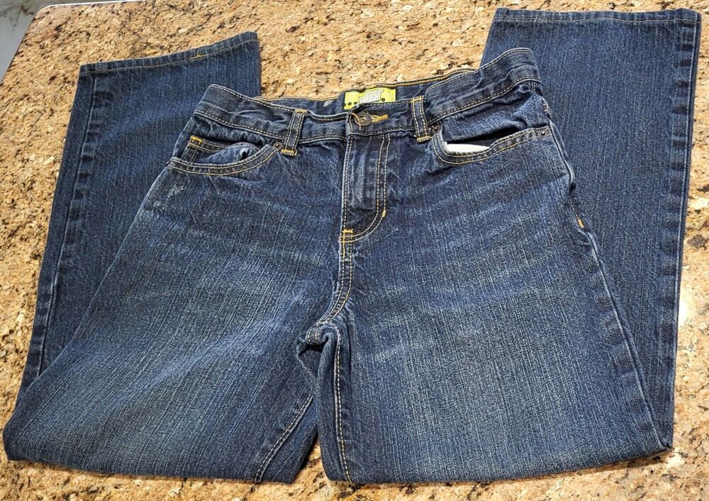 Boys Jeans Old Navy Straight Blue Jeans Size 14 Dark Wash